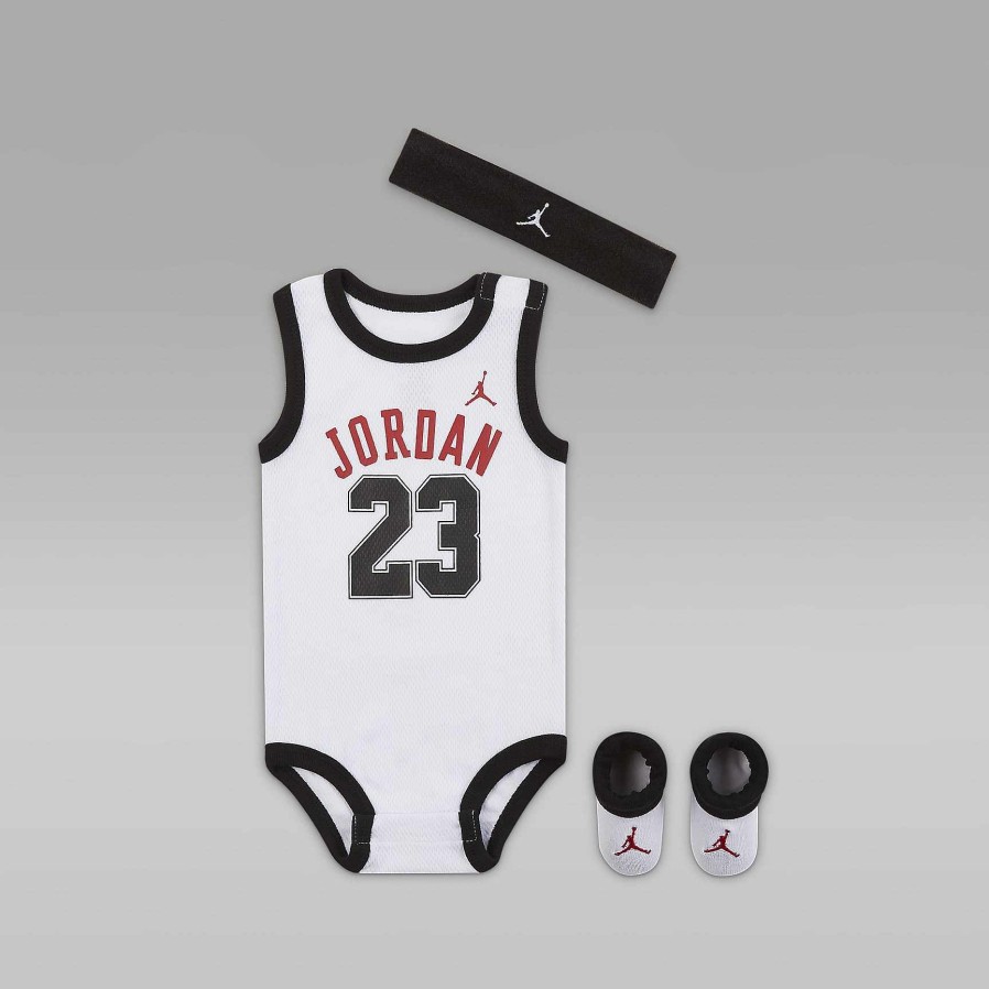 Kinderen Nike Jordanie | Jordan 3-Delige Mesh Jersey Bodysuitboxset