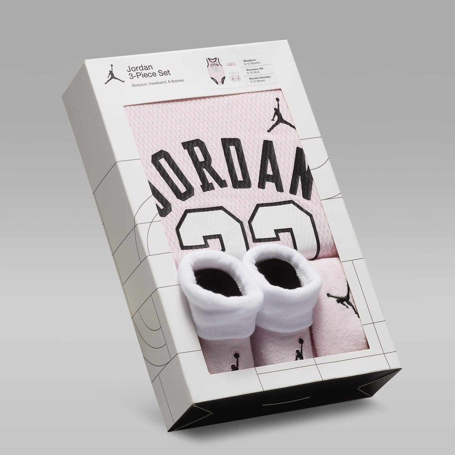 Kinderen Nike Jordanie | Jordan 3-Delige Mesh Jersey Bodysuitboxset