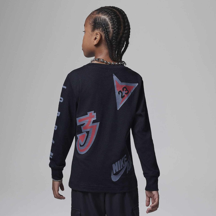 Kinderen Nike Bijpassende Sets | Jordan Allover Retro T-Shirt Met Lange Mouwen