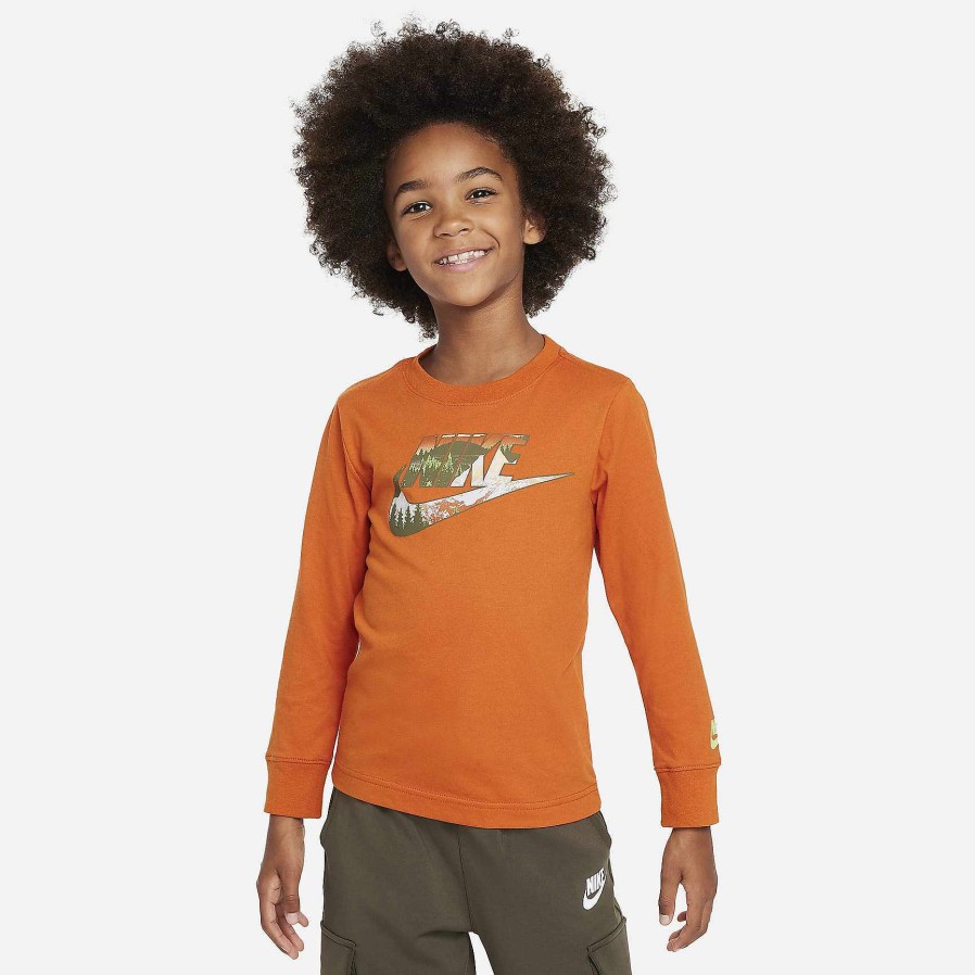 Kinderen Nike Tops En T-Shirts | Nike Snowscape Futura T-Shirt Met Lange Mouwen