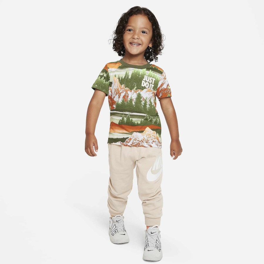 Kinderen Nike Tops En T-Shirts | Nike Snowscape Bedrukt T-Shirt