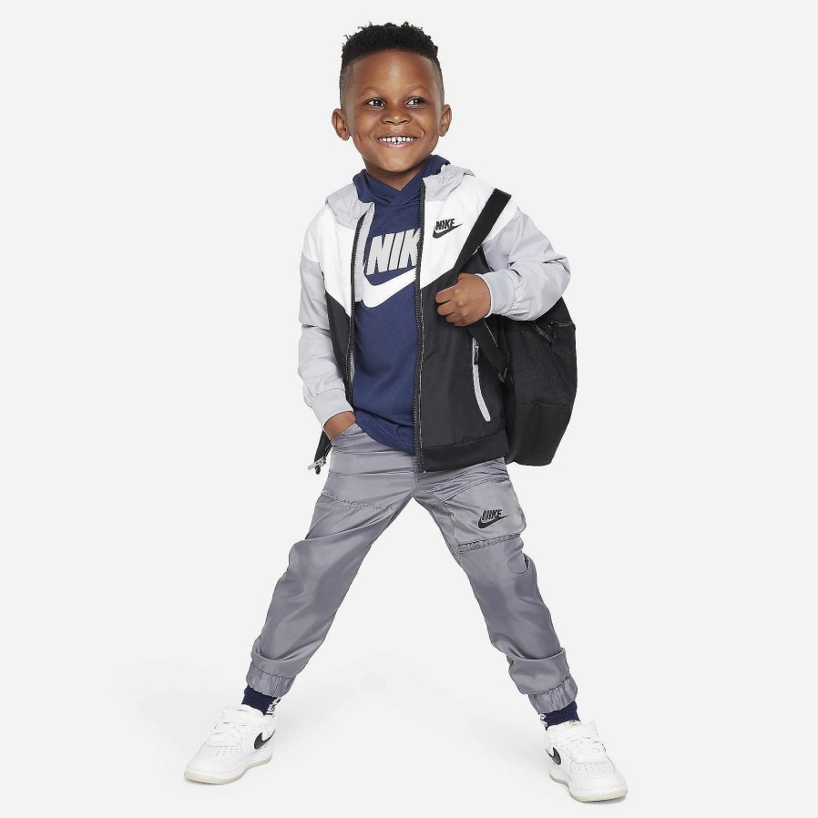 Kinderen Nike Tops En T-Shirts | Nike Sportswear Futura T-Shirt Met Lange Mouwen En Capuchon