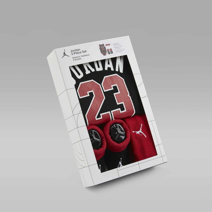 Kinderen Nike Jordanie | Jordan 3-Delige Mesh Jersey Bodysuitboxset