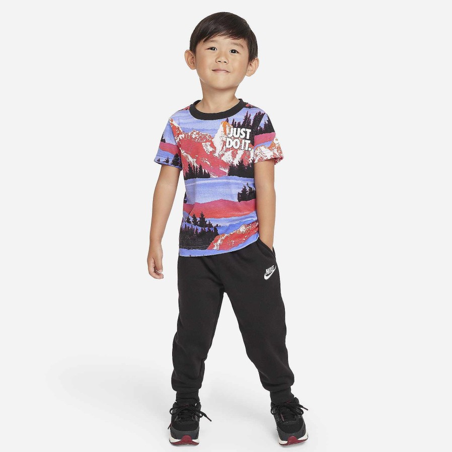 Kinderen Nike Tops En T-Shirts | Nike Snowscape Bedrukt T-Shirt